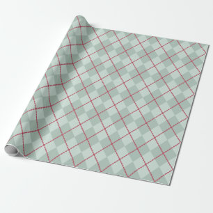 Papel de envolvimiento de argyle para los Navidade