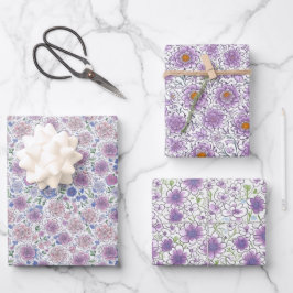 Papel de envolvimiento de arte moderno morado