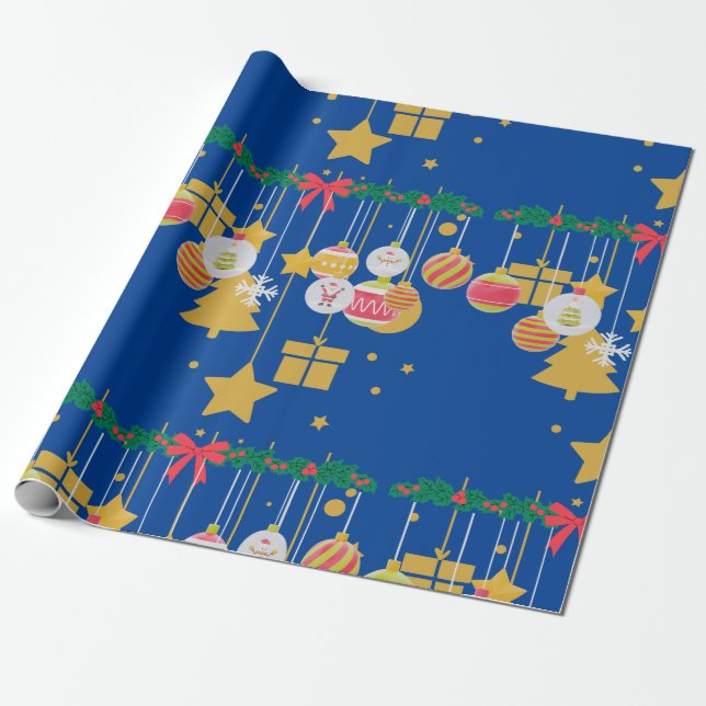 Papel de envolvimiento de balbuceos dorados y terr (Desenrollado)