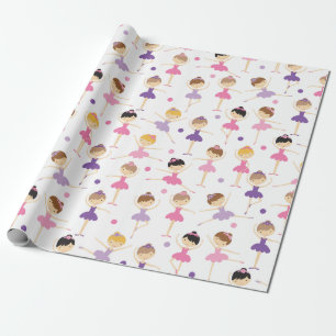 Papel de envolvimiento de Ballerina Cute