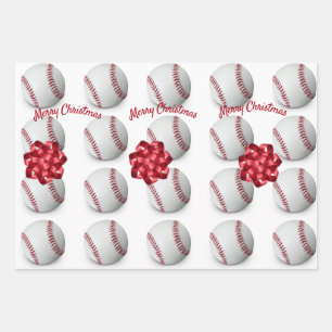Papel de envolvimiento de béisbol conjunto plano d