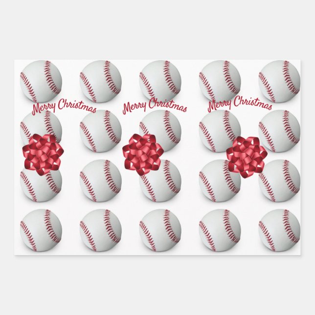 Papel de envolvimiento de béisbol conjunto plano d (Anverso)
