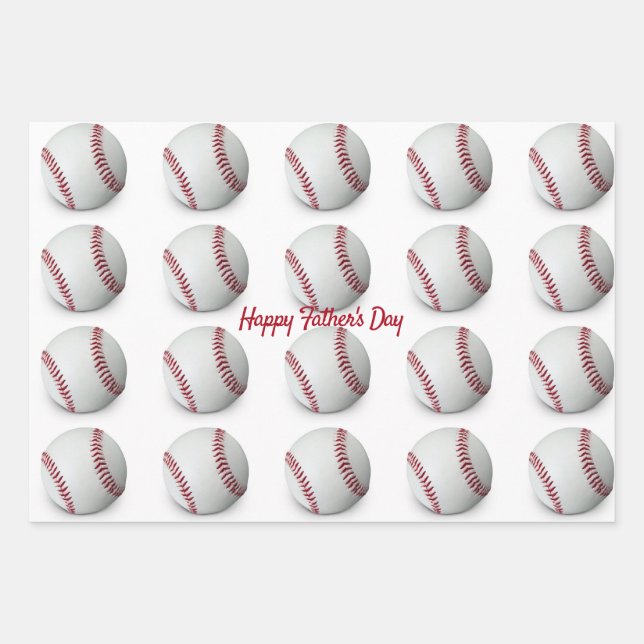 Papel de envolvimiento de béisbol conjunto plano d (Anverso)