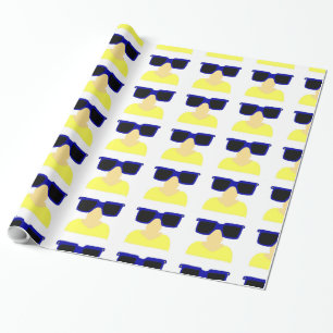 Papel de envolvimiento de bigote y gafas incognito