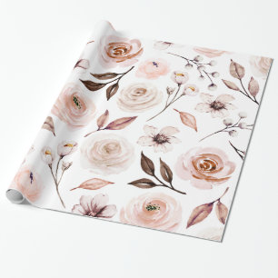 Papel de envolvimiento de Boho Florals de tono rús
