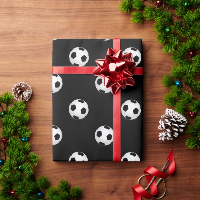 Papel de envolvimiento de bolas de fútbol de sueño (Regalo de vacaciones)