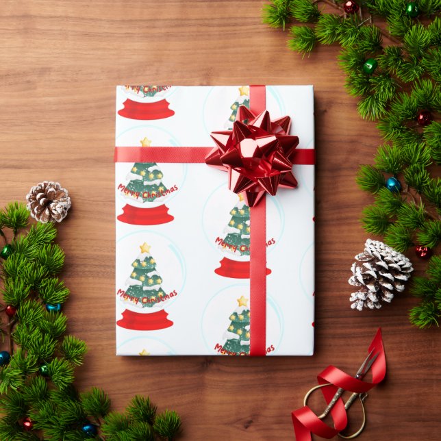 Papel de envolvimiento de bolas de nieve para navi (Regalo de vacaciones)