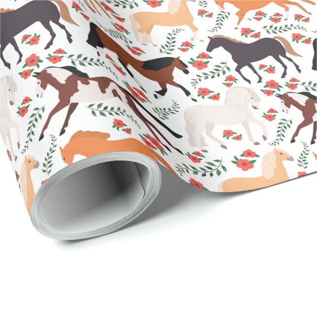 Papel de envolvimiento de caballos (Esquina del rollo)