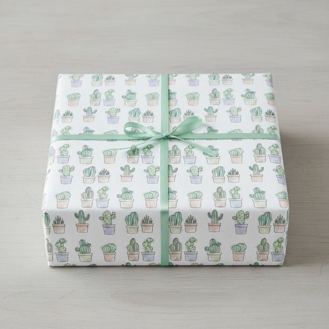 Papel de envolvimiento de Cactus (Cactus Wrapping Paper)