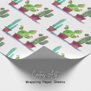 Papel de envolvimiento de cactus de juego