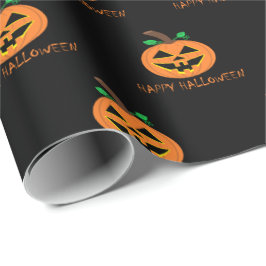 Papel de envolvimiento de calabaza de Halloween