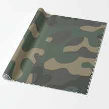Papel de envolvimiento de camo verde, regalos, cum