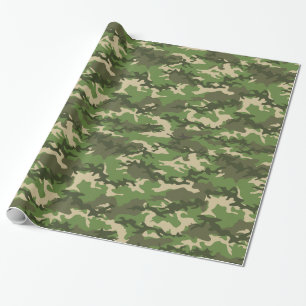 Papel de envolvimiento de camuflaje verde 2 camo