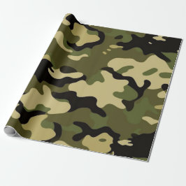 Papel de envolvimiento de camuflaje verde y marrón