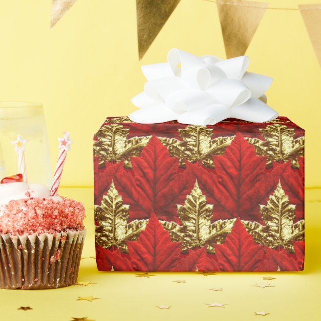 Papel de envolvimiento de Canadá Papel de hoja de  (Fiesta de cumpleaños )