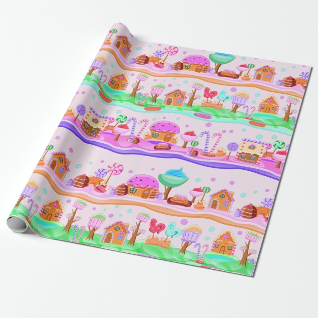 Papel de envolvimiento de Candyland (Desenrollado)