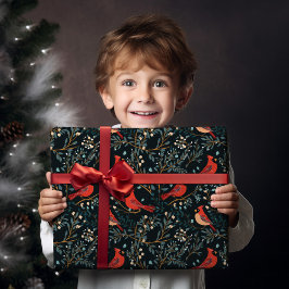 Papel de envolvimiento de cardenales vintage