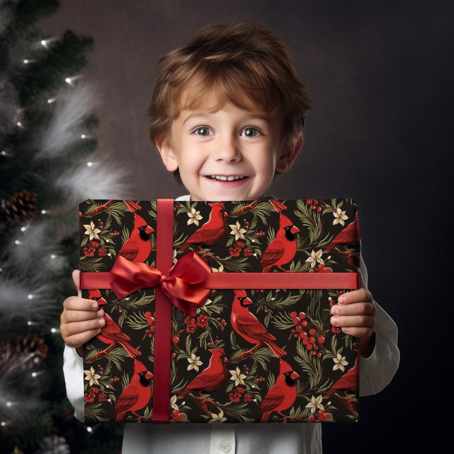 Papel de envolvimiento de cardenales vintage (Subido por el creador)