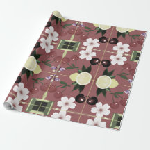 Papel de envolvimiento de cerezos y cítricos
