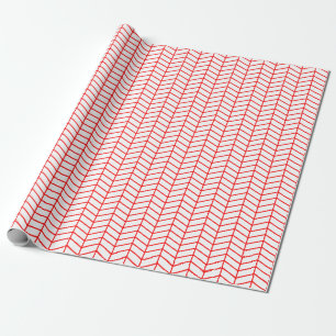 Papel de envolvimiento de Chevron - rojo sobre bla
