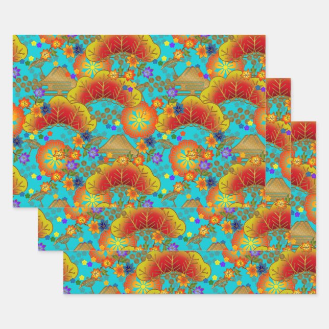 Papel de envolvimiento de Chiyogami Yuzen Washi St (Set)