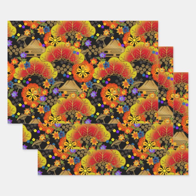 Papel de envolvimiento de Chiyogami Yuzen Washi St (Set)