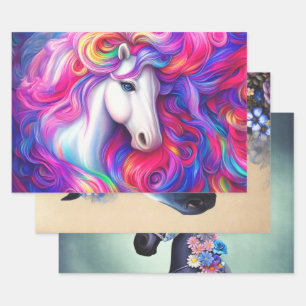 Papel de envolvimiento de choque de caballos fanta