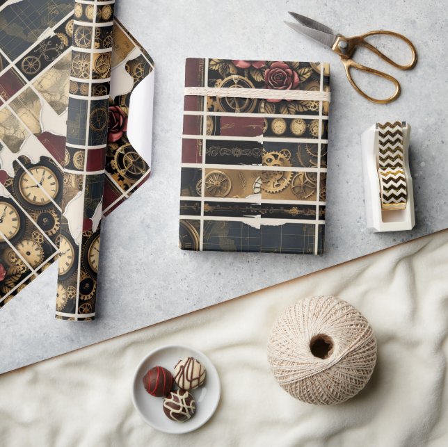 Papel de envolvimiento de ciruelas de vapor y Rosa (Artesanía)