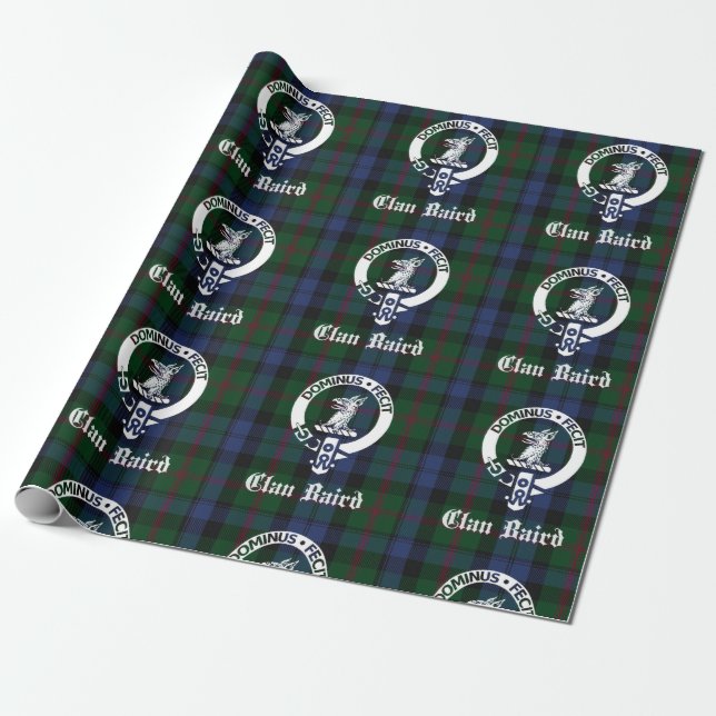 Papel de envolvimiento de Clan Baird Tartan Escudo (Desenrollado)