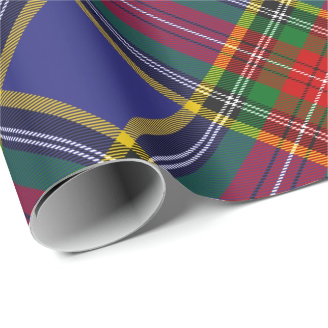 Papel de envolvimiento de Clan MacBeth Tartan (Esquina del rollo)