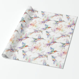 Papel de envolvimiento de colibrí colorido