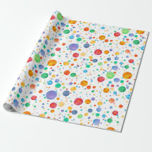 Papel de envolvimiento de color del punto de polka