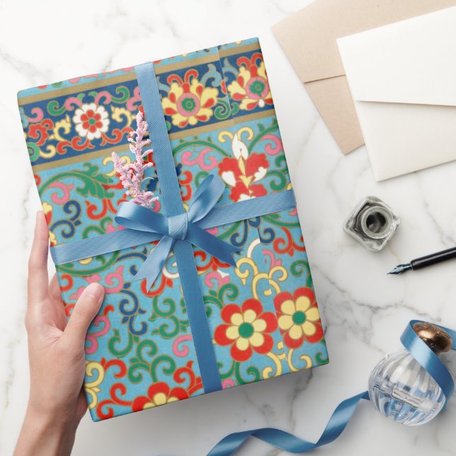 Papel de envolvimiento de color Floral (Regalar)