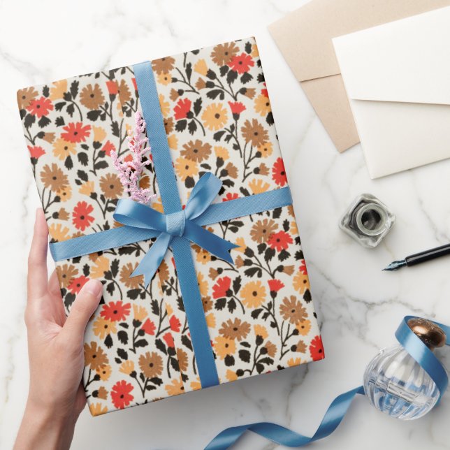 Papel de envolvimiento de color rojo y naranja (Regalar)