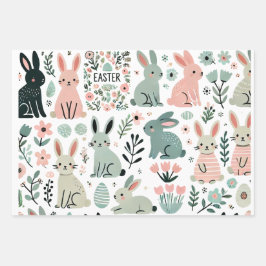 Papel de envolvimiento de conejo de Pascua - Conej