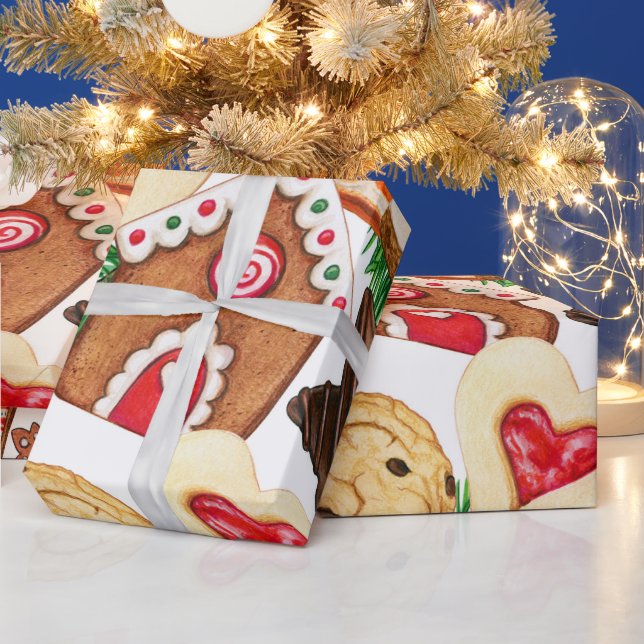 Papel de envolvimiento de cookies para navidades (Vacaciones)