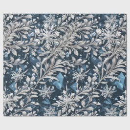 Papel de envolvimiento de copos de nieve de crista