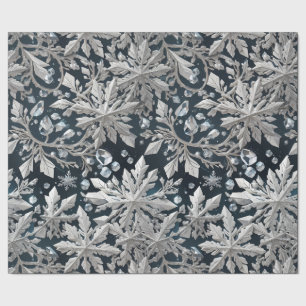 Papel de envolvimiento de copos de nieve de crista