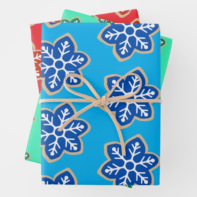 Papel de envolvimiento de copos de nieve de vacaci (In situ)