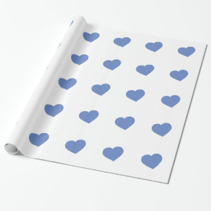 Papel de envolvimiento de corazones azules para be