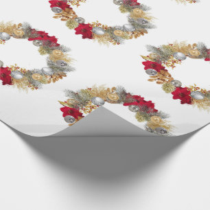 Papel de envolvimiento de coronas para navidades