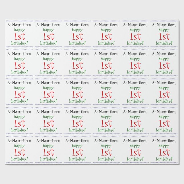 Papel de envolvimiento de cumpleaños (Superficie plana)