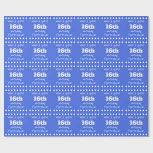 Papel de envolvimiento de cumpleaños 16 personaliz