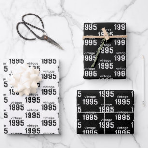 Papel de envolvimiento de cumpleaños 30, regalo de