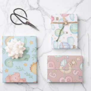 Papel de envolvimiento de cumpleaños de Baby Showe