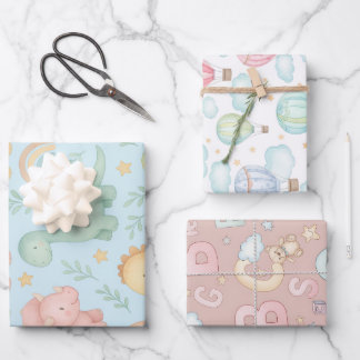 Papel de envolvimiento de cumpleaños de Baby Showe