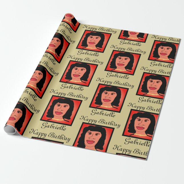 Papel de envolvimiento de cumpleaños de Glam Pearl (Desenrollado)