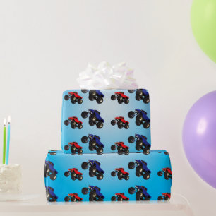 Papel de envolvimiento de cumpleaños de monstruo d