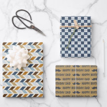 Papel de envolvimiento de cumpleaños de papá conju