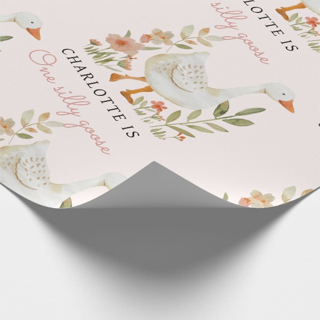 Papel de envolvimiento de cumpleaños de Silly Goos (Esquina)